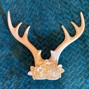 floral antlers wall art